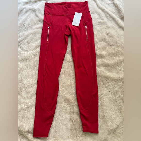 NWT Athleta Rainier Tight Clover Berry Red Size M - Picture 7 of 15